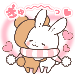 Rabbit &Bear's love Sticker Rabbit ver.5