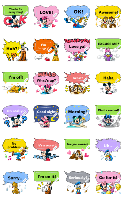 Mickey and Friends Message Stickers