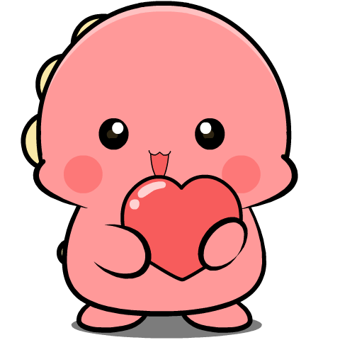 Cute pink dino : Pop-up stickers