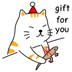 Salmon cat ( Xmas )