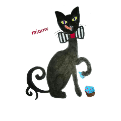 meowing black cat