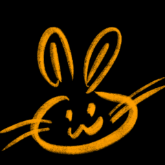 orange chalk rabbit