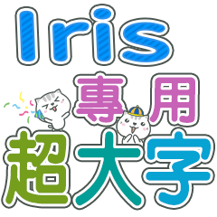 455(Iris)Name Sticker- large