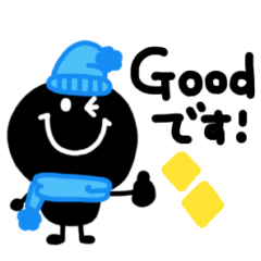 simple Black smiley Movie  sticker