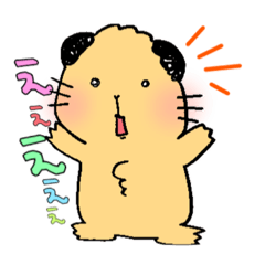 My hamster Komugi's sticker