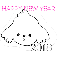 2018.Happy New Year Dog