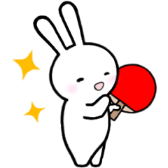 Rabbit who loves table tennis/Sticker2