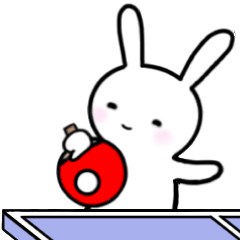 Rabbit who loves table tennis/Sticker