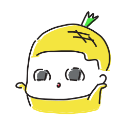 sticker of a cute pineapple boy