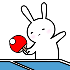 Rabbit who loves table tennis/Sticker3