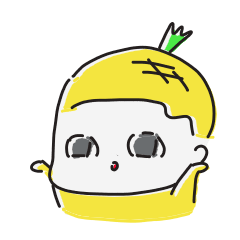 sticker of a cute pineapple little boy