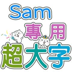 514(Sam)Name Sticker- large