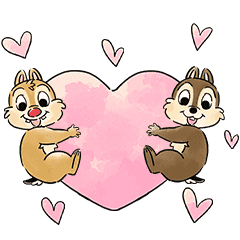 Chip 'n' Dale Pop-Up Stickers - LINE スタンプ | LINE STORE