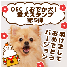 DEC / ODEKAKEN dog sticker 05 new year