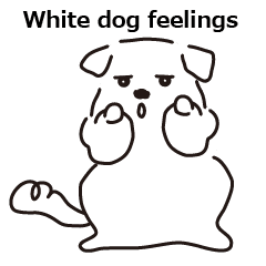 White dog feelings
