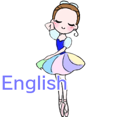 Cute Dancing Ballerina Kind Ver English Line Stickers Line Store