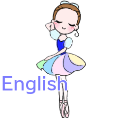 Cute Dancing Ballerina Kind Ver English Line Stickers Line Store Cute Dancing Ballerina Kind Ver English Line Stickers Line Store