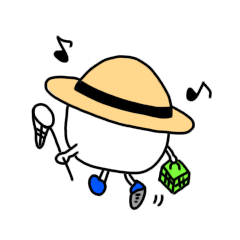 mascot of egg sticker.  daily life