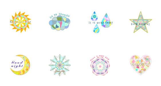 トークを彩るアートと幾何学模様 英語挨拶 Lineクリエイターズスタンプ Stamplist トークを彩るアートと幾何学模様 英語挨拶 Lineクリエイターズスタンプ Stamplist