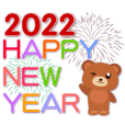 cute bear-Happy New Year Stickers