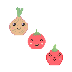 Kawaii Pixel Vegetables