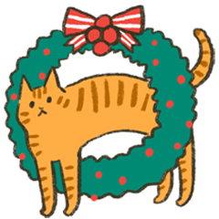 Christmas cat by dust fish