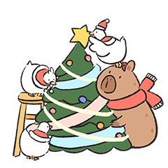 Capybara & Ducks: Merry Christmas