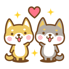 Shiba Dogs Simple Sticker