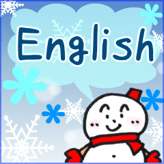 English greetings! Snow appears! Snowman