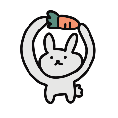 Little rabbit with carrot