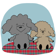 Greeting from cheerful puppies!!