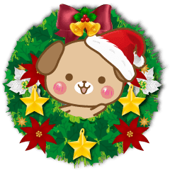 子犬のメリークリスマス お正月 Line スタンプ Line Store
