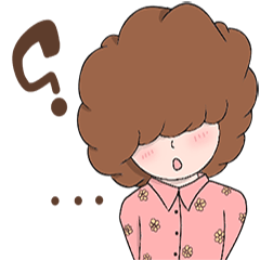A Boy With Curly Hair Sticker