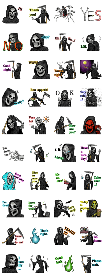 Death grimreaper Sticker
