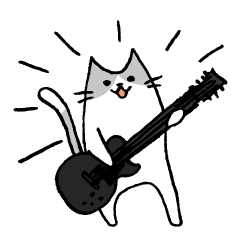 [LP]ギタリストのためのギターねこスタンプ