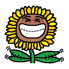 "Cute Chara" Mr.Sunflower!Positive Word.