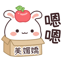嬌嬌兔姓名貼_美媚嬌專用