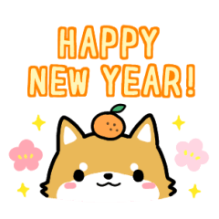 Shiba Inu New Year's Sticker