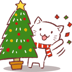クリスマス色の猫たち Line スタンプ Line Store