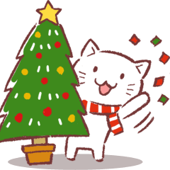 クリスマス色の猫たち