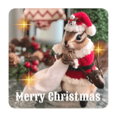 羊毛フェルトの動物のクリスマスとお正月