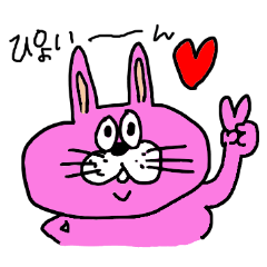 Rabbit "PYOINN-chan" cute sticker