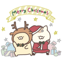 お正月 クリスマス となりのにゃんこ Line スタンプ Line Store