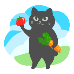 Daifuku vegetable garden cats