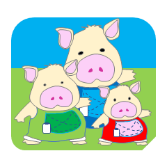 stickers opera three little pigs