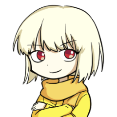 White hair and red eyes boy Sticker