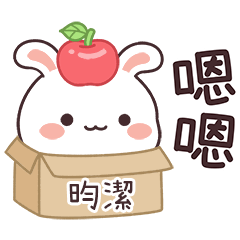 嬌嬌兔姓名貼_昀潔專用
