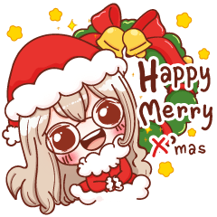 Little Santa Merry Christmas Sticker