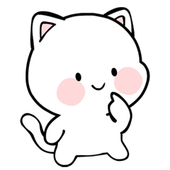 White Cat (Big Sticker)