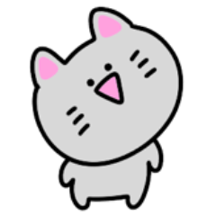 Surreal mini gray cat